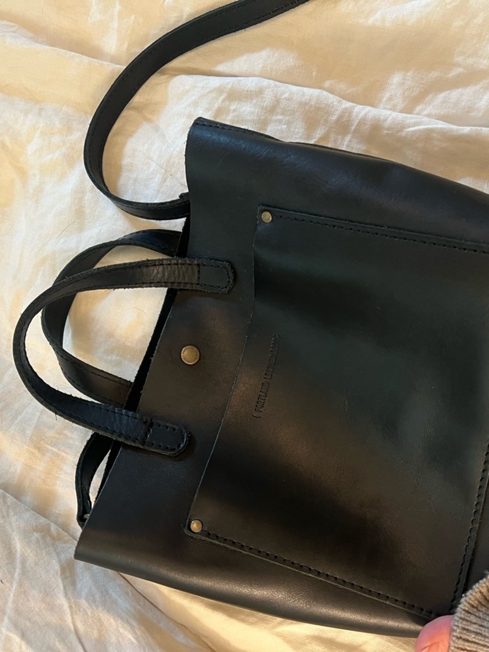 Portland Leather Goods Black Tote Bag